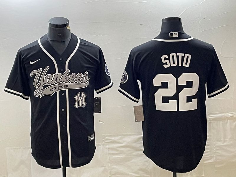 Men New York Yankees #22 Soto Blue Nike Game MLB Jersey style 5